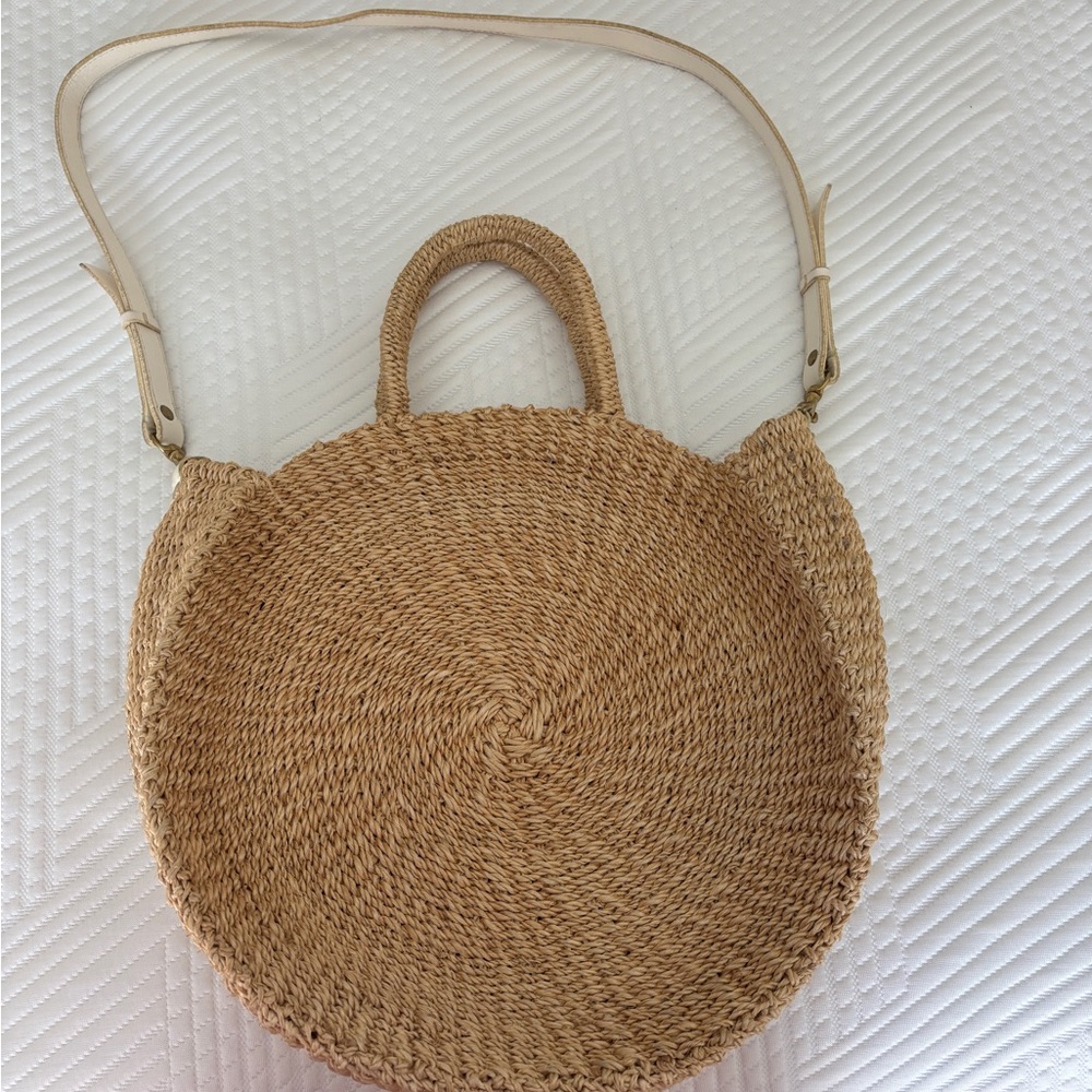 Clare V straw purse